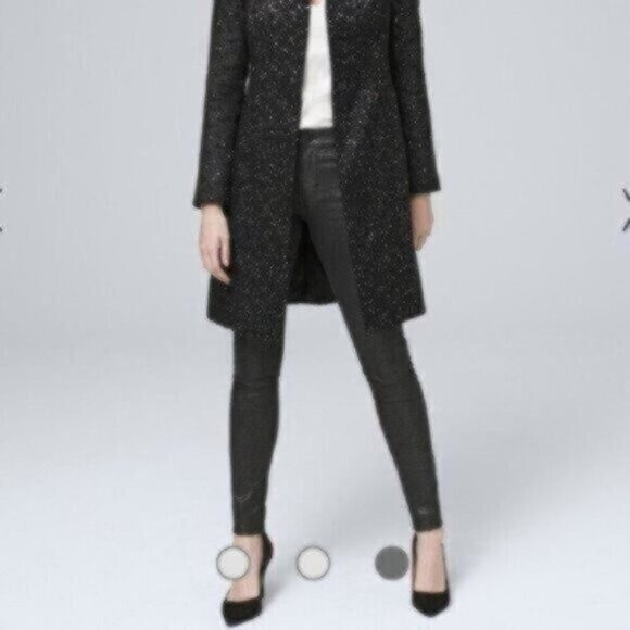 NWT White House Black Market Mid-Rise Metallic Skinny Jeans - Picture 3 of 4